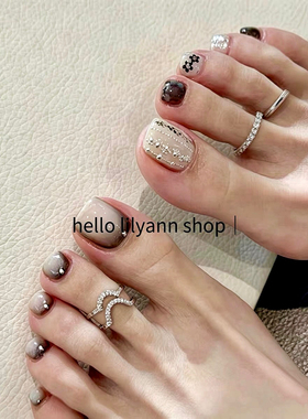ins风镶钻脚戒指开口可调叠戴
