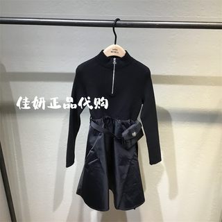 little moco专柜正品24年春女童洋气帅酷拼接连衣裙KBD1DRS015