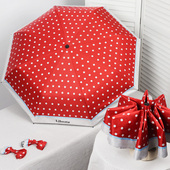 全自动雨伞10股8股红色经典 复古晴雨两用折叠防晒防紫外线太阳伞