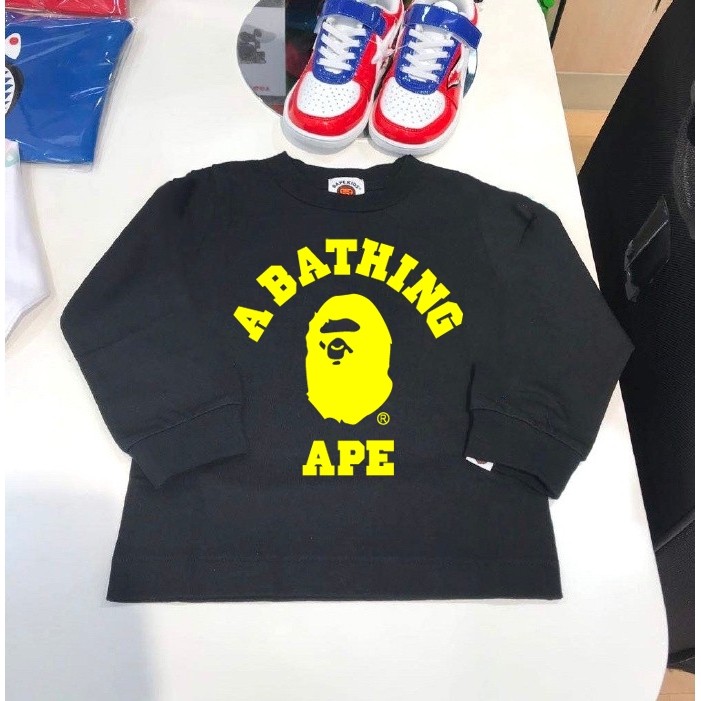 日系潮牌卡通猴子秋季儿童纯棉长袖T恤男女童打底衫宝宝卡通卫衣