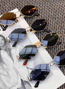 凯旋门同款欧美新款复古小框墨镜