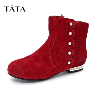 童鞋女童低帮短靴春秋季单靴不加绒中大童公主洋气时尚清仓