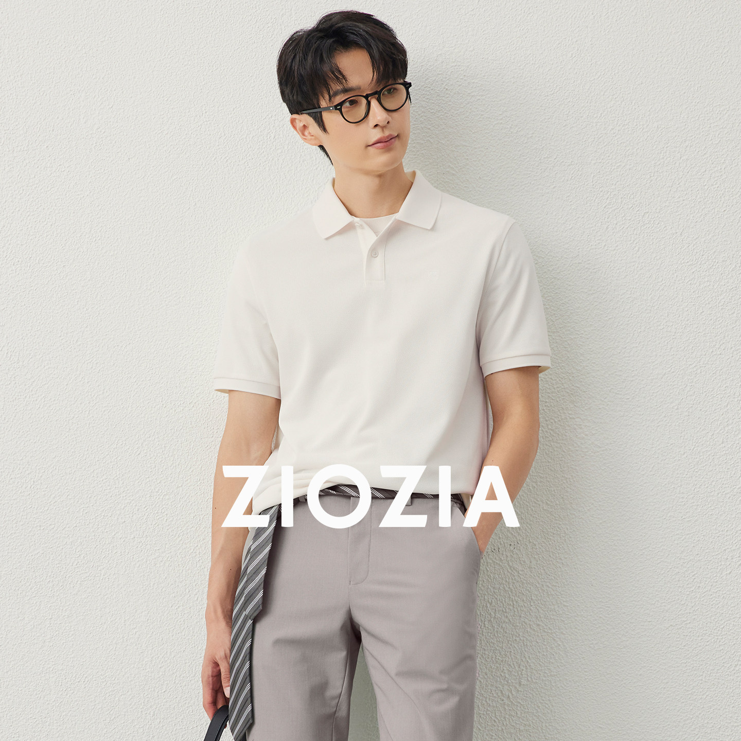 【3A抗菌】ZIOZIA男装25夏微落肩合体短袖T恤POLO衫ZTPE2251A