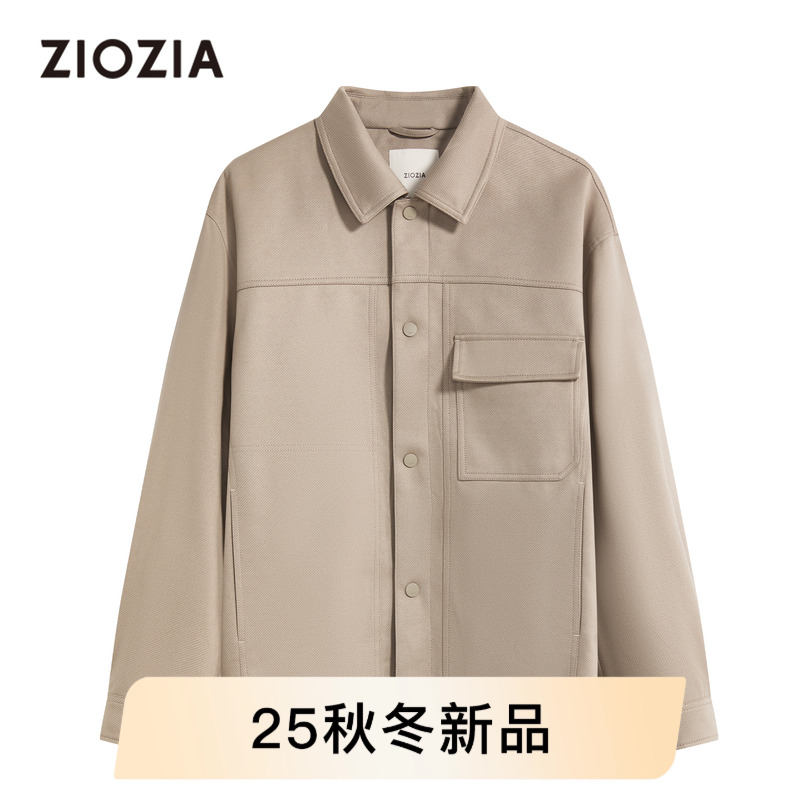 【绒感面料】ZIOZIA通勤男装25冬白鸭绒轻薄羽绒服夹克外套上衣