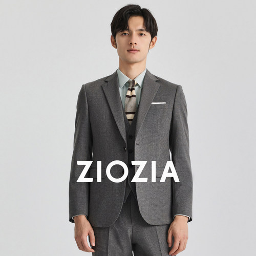 ZIOZIA修身羊毛混纺西服