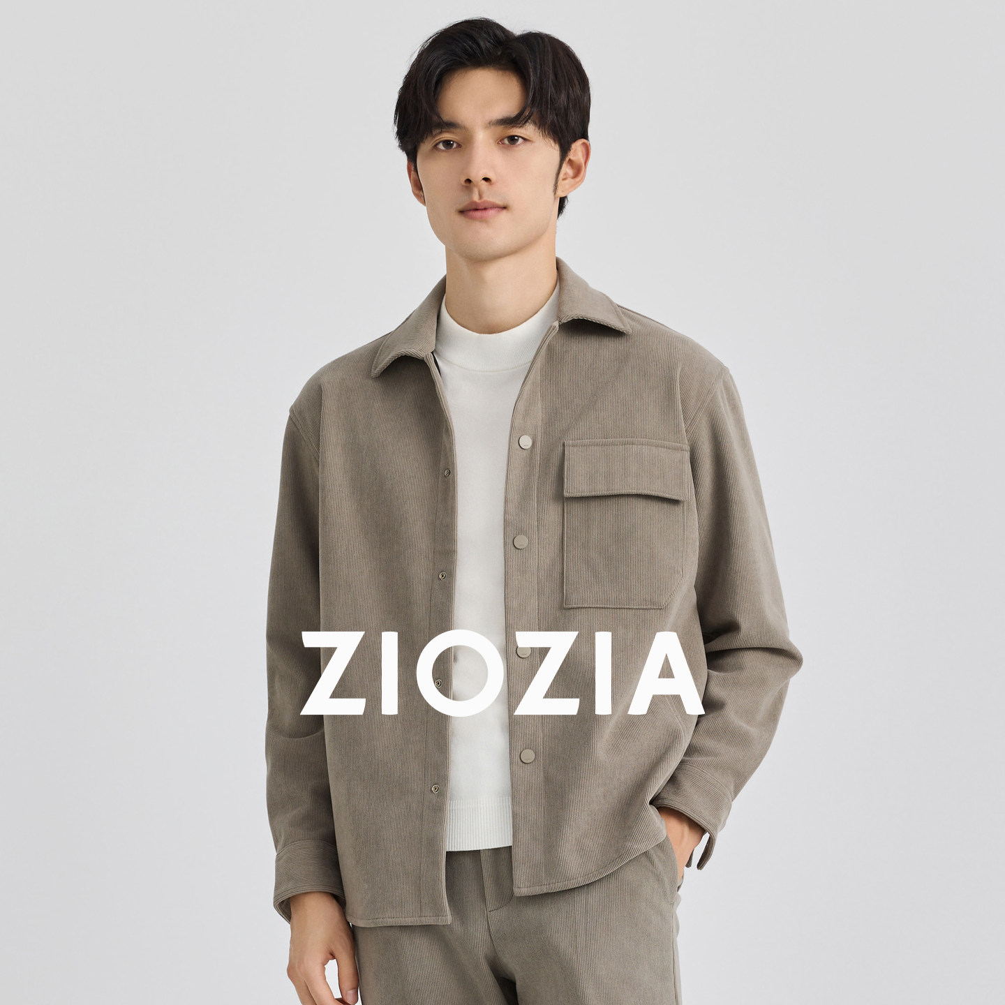 【灯芯绒】ZIOZIA男装秋季复古休闲夹克衬衫青年外套ZWCD3330T