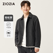 呢料质感 ZIOZIA通勤男装 微廓仿毛呢面料夹克男款 2025新款 外套