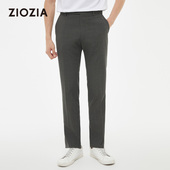 羊毛混纺直筒休闲长裤 修身 ZSP22305 商务西裤 ZIOZIA夏季