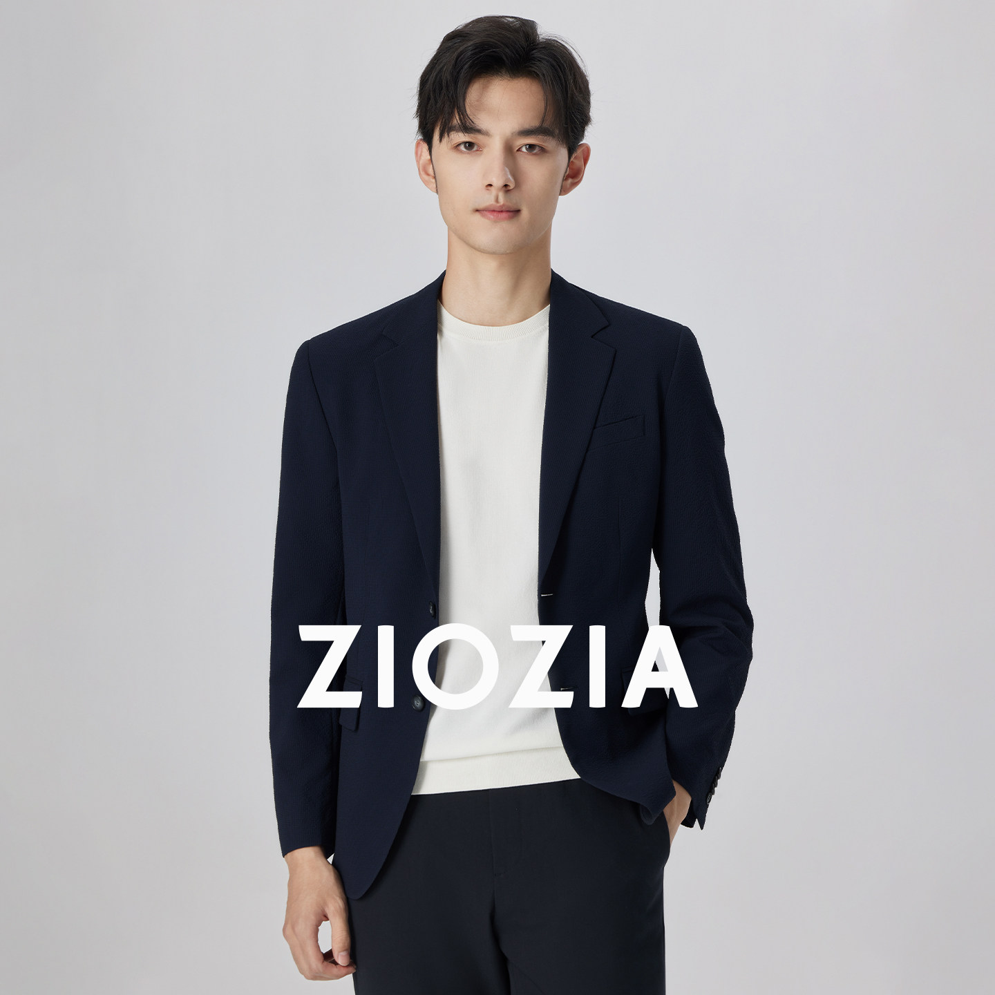 【泡泡纱】ZIOZIA通勤男装春季商务时尚休闲单西外套ZKGD1215