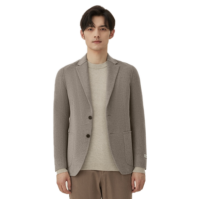 ziozia保暖毛呢休闲西服外套