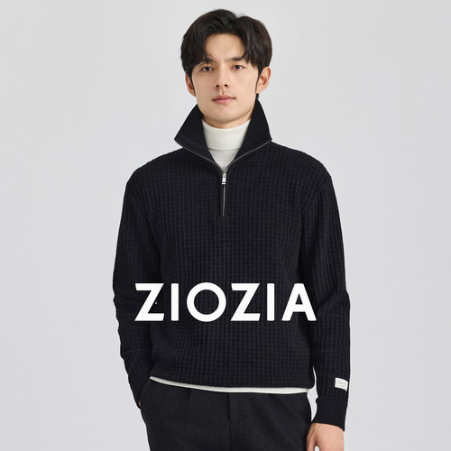 【5A抗菌】ZIOZIA男士秋冬半拉链休闲套头毛衣外套ZEWD3205B
