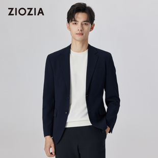 商务时尚 春季 ZIOZIA通勤男装 休闲单西外套ZKGD1215 泡泡纱