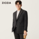 西服外套ZSBE3101 25秋戗驳领条纹商务修身 羊毛混纺 ZIOZIA男装