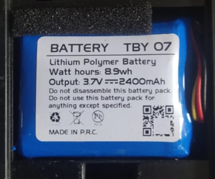 8.9Wh 3.7v2400mAh Battery Lithium Polymer 5線插插頭 TBY