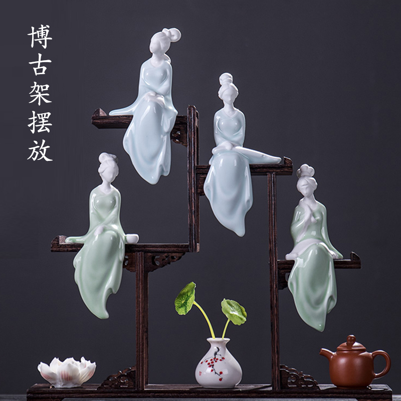 陶瓷小和尚摆件人物禅意装饰品