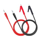 直流稳压电源输出线测试导线15A10A插夹1米红黑香蕉头转鱼夹子线