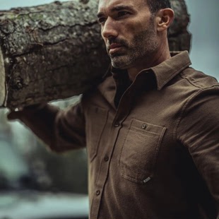 5.11长袖衬衣72172中量级法兰绒衬衫Silverwood Solid Flannel