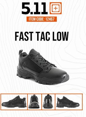 5.11执勤皮鞋12466全天候减震工作鞋12467轻便防滑低帮行动靴