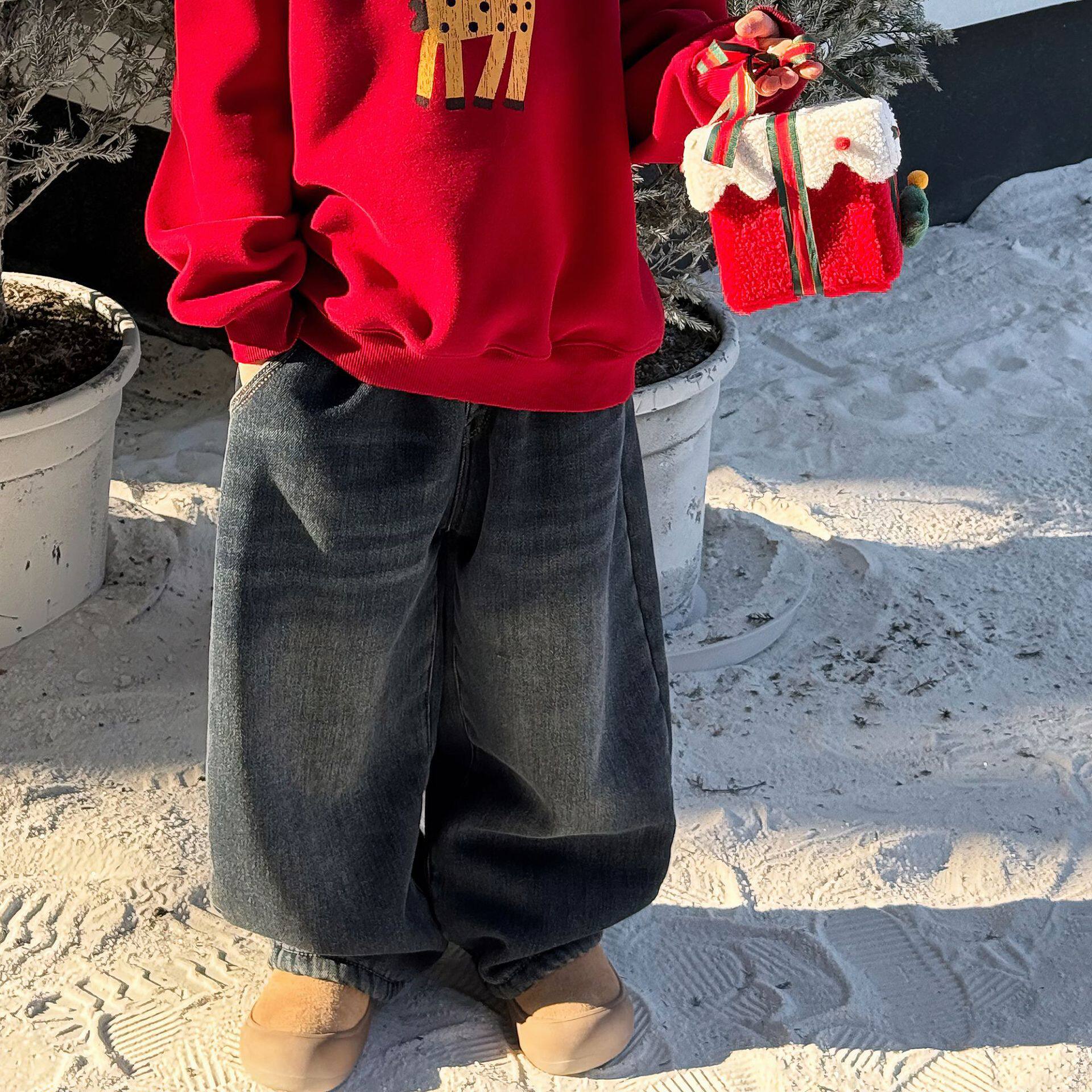 小杰家2025冬季新品男童韩系纯色加绒加厚牛仔裤百搭保暖长裤,童装/婴儿装/亲子装,儿童牛仔裤,淘宝优惠券,粉丝福利购,淘宝优惠卷