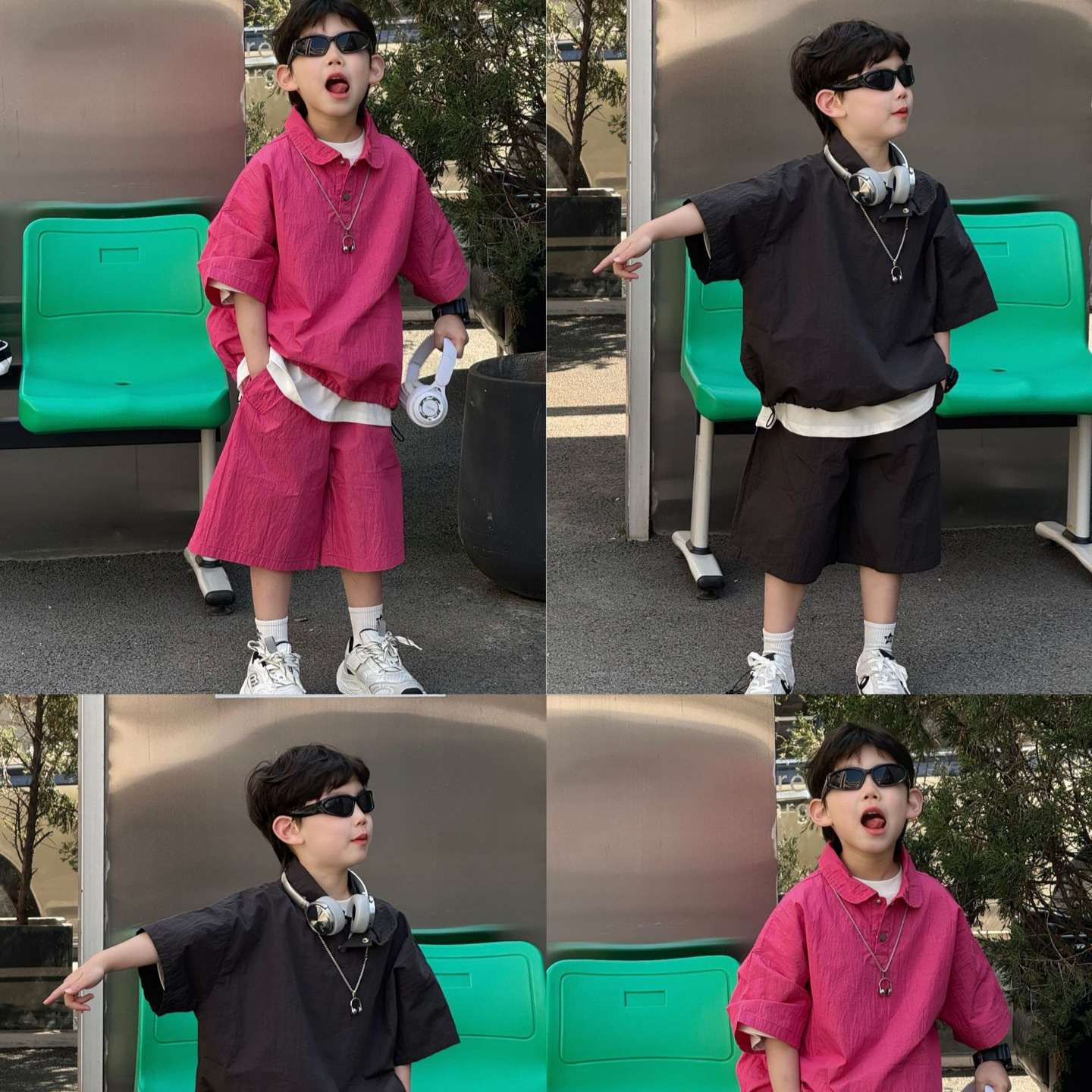 小杰家夏季新款韩版男童套装
