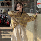 格纹宽松翻领休闲百搭长袖 男童衬衫 衬衣潮 新款 小杰家2026夏季