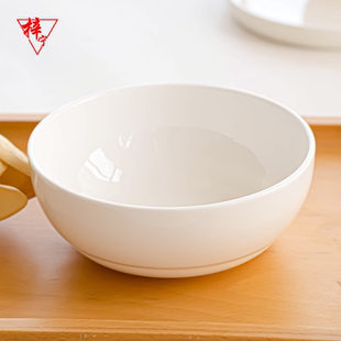 韩式 梓宁骨瓷欧式 餐具陶瓷纯白简约家用大面碗小汤碗米粥饭碗韩碗