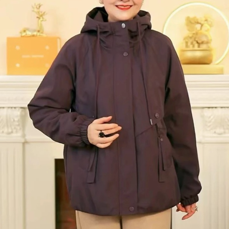 保暖加绒连帽加厚棉服外套休闲服
