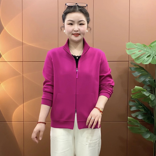 韩版双头拉链立领开衫外套