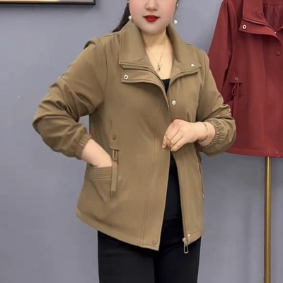 时尚翻领外套显瘦百搭休闲夹克衫