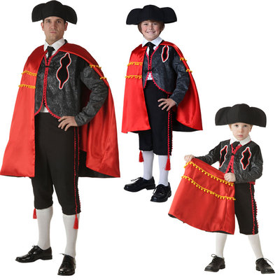 万圣节儿童节狂欢节舞台表演成人儿童幼儿西班牙斗牛士装扮服装