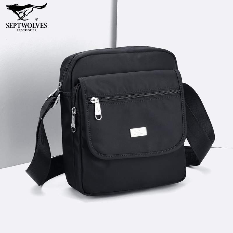 七匹狼男包斜挎包背包男士单肩包休闲牛津布包防泼水旅行挎包包包