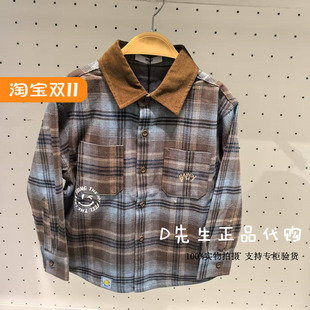 135440101 MQD马骑顿童装2025秋装新款男童休闲翻领衬衫 469