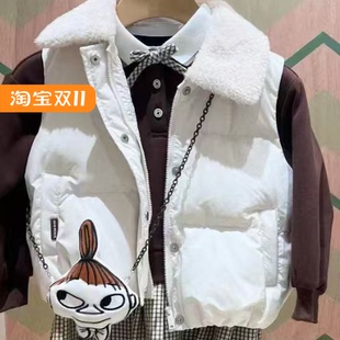F2AHF4128 mini peace太平鸟童装2025冬装新款女童羽绒马甲 599