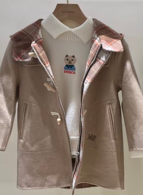 F1AAF4303 mini peace太平鸟童装2025冬装新款男童呢大衣 1499