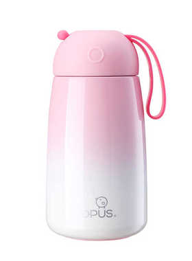 OPUS保温杯女士便携可爱少女心精致ins网红大肚水杯子渐变色400ml