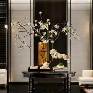 新中式高端艺术装饰摆件茶几餐桌系列茶空间酒店会所客厅岛台好物