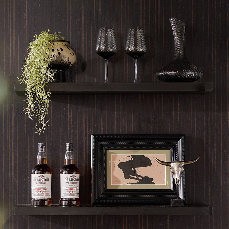 法式复古软装黑白灰风格酒店会所酒吧装饰摆件酒柜酒具氛围高级感