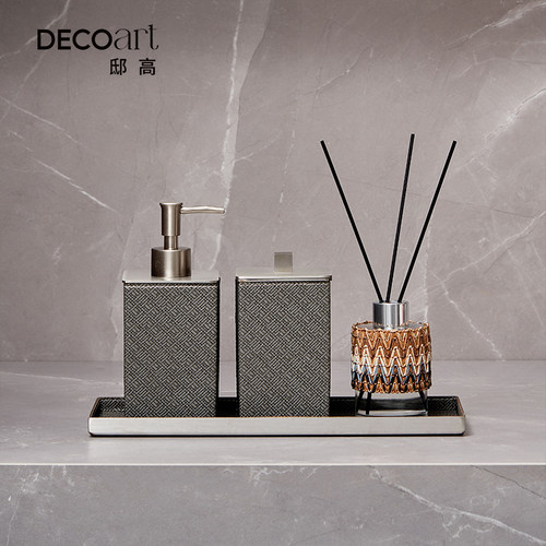 酒店样板卫生间装饰摆件托盘套装