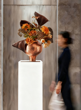 进口复古风鎏金系列艺术花器摆件