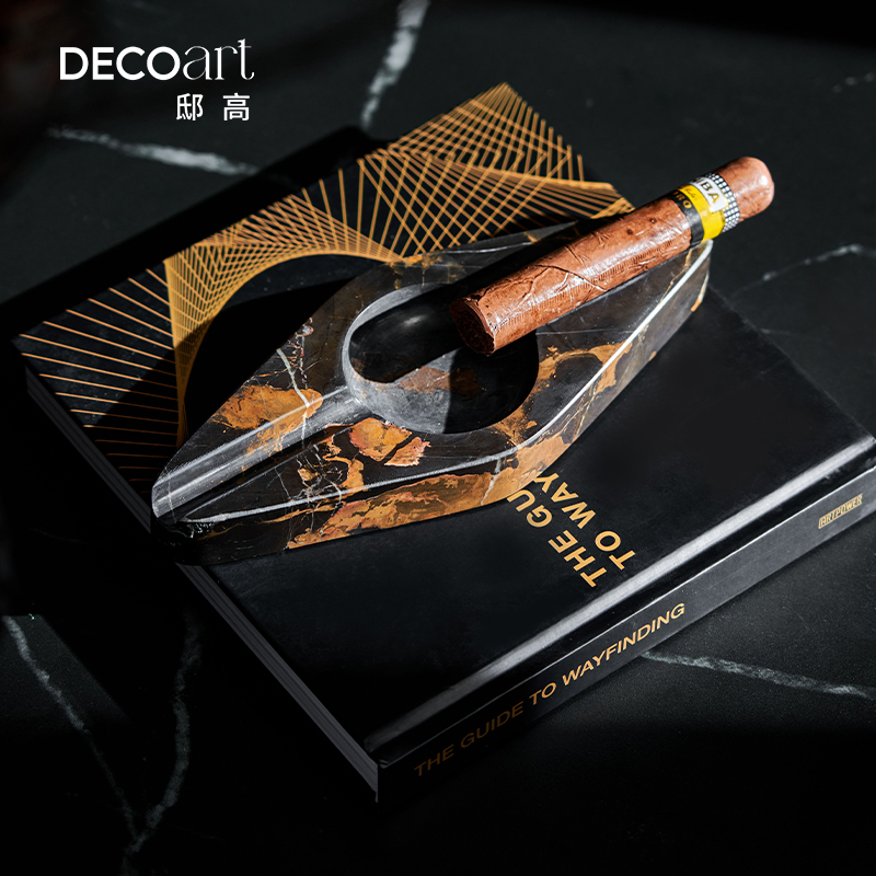 茶几装饰盒托盘烟灰缸玉璧摆件