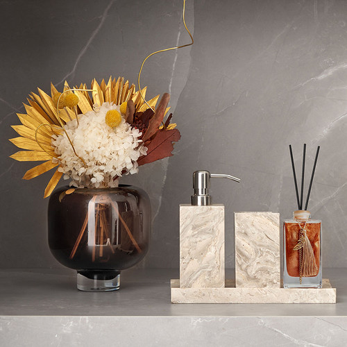 邸高家居星级酒店会所样板房洗手间香薰装饰摆件洗漱台乳液瓶套装