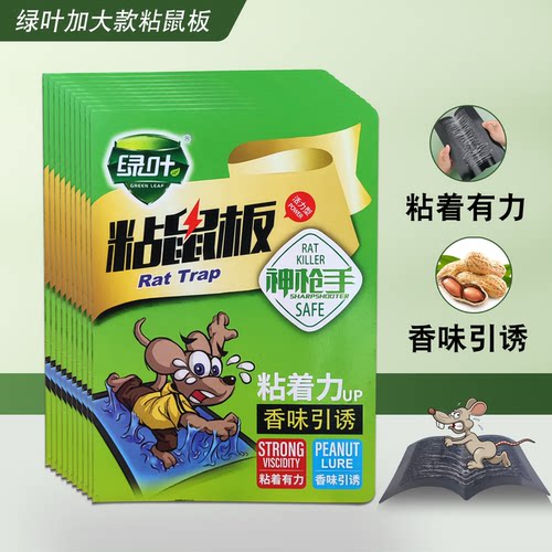 家用粘鼠板强力粘性粘大老鼠绿叶