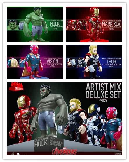 HT hottoys 钢铁侠 绿巨人雷神 幻视 复仇者联盟 MK45 Q版包邮|ruв категории плесень играть/Аниме/вокруг/cos/настольные игры, руки/яйцо/кукла/BJD/солдат, солдат зоны - от Buy2taobao.com для оказания профессиональной услуги покупки агента Taobao