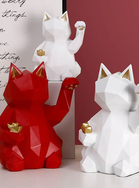 招财猫儿童房摆件桌面软装饰品