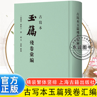 古写本玉篇残卷汇编 顾野 原本玉篇 楷书字典 中国文化用存古典古典研究重要古典文献古文字研究者参考阅读书籍