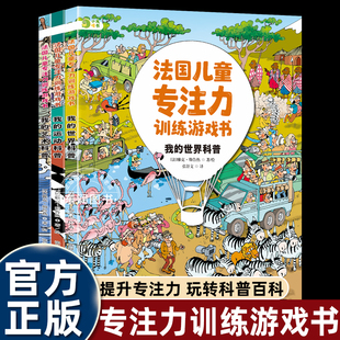 5到6 8岁以上益智科普故事融合视觉大侦探幽默搞笑思维 宝宝绘本阅读3 3册大本法国儿童专注力训练游戏书幼儿园大中小班老师推荐