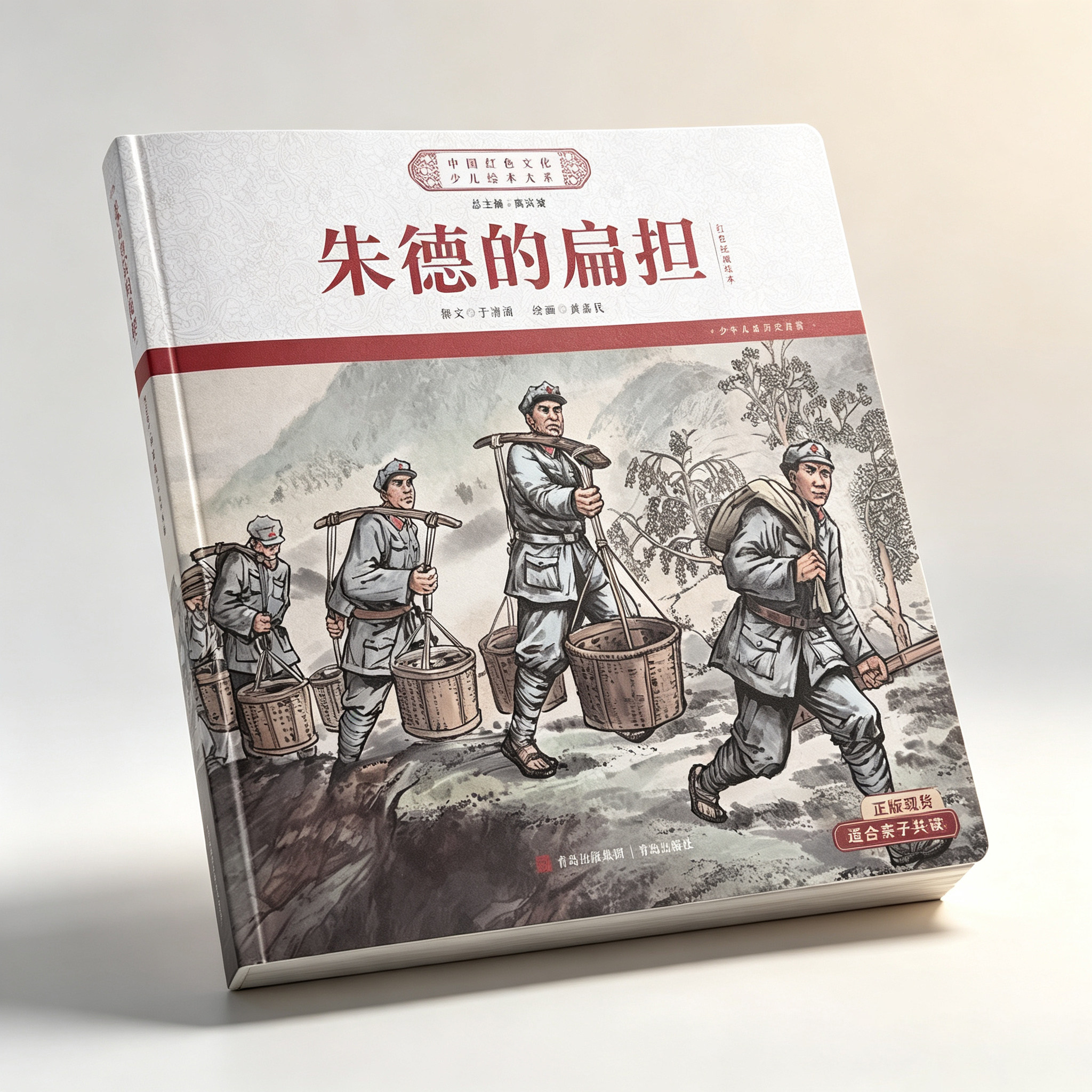 高洪波朱德的扁担中国红色文化少儿绘本6-8岁适合二年级上册阅读的经典图画书朱老总井冈山革命时期亲自挑粮彰显红军官兵平等故事