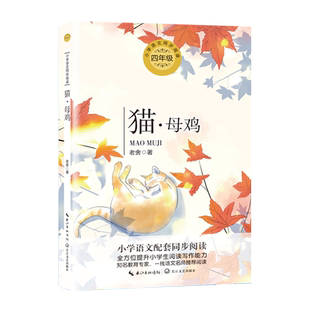 正版散文精选老舍的猫母鸡四年级下册课外书必读老师推荐经典小学语文同步阅读统编教材配套大字彩图儿童版课文作家作品系列畅销