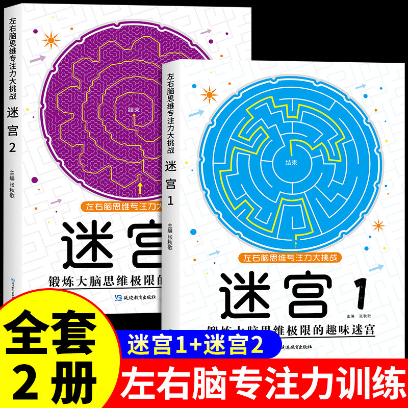 迷宫书全2册智力大迷宫游戏书 儿童3-4-5-6-7-10岁走迷宫书专注力逻辑思维训练书籍大冒险左右脑开发益智书大脑图形注意力图书绘本怎么样,好用不?