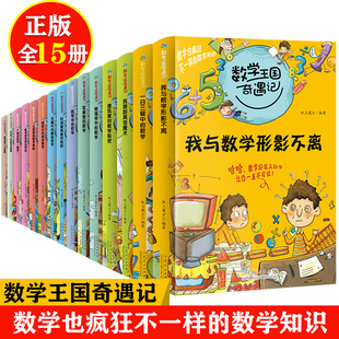 数学王国奇遇记二三四五年级课外书必读老师推荐 奇妙数学故事书6 12岁军事历史物理建筑人体饮食交通探案 阅读小学思维训练图形内